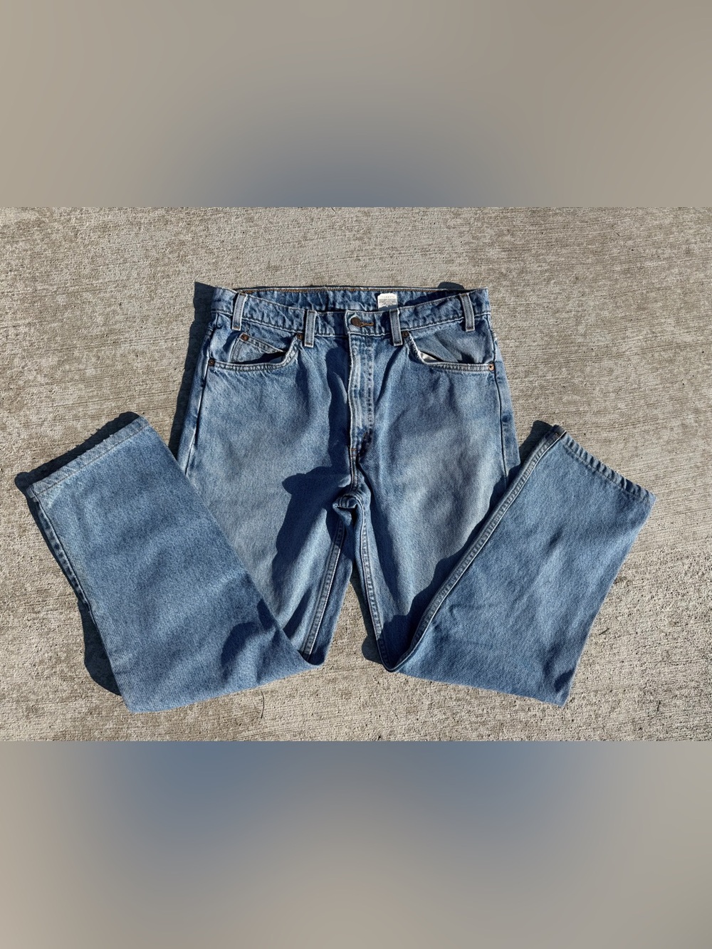 Vintage Leviās 505 Jeans Menās 34x30 Light Wash Orange Tab Straight Leg
